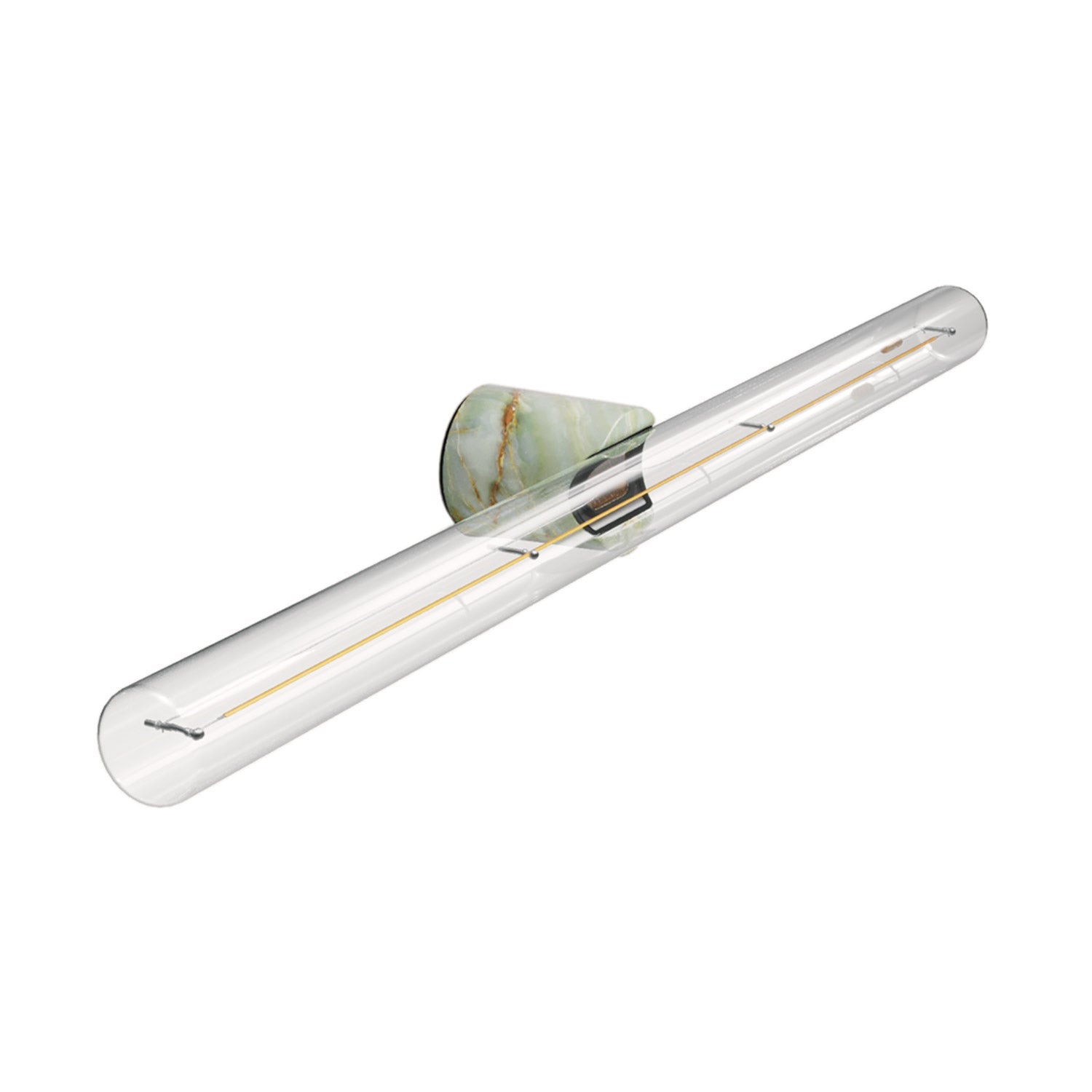 Lampada esse14 da parete o soffitto per lampadina LED S14d - Waterproof IP44 - Effetto Green marble