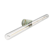 Lampada esse14 da parete o soffitto per lampadina LED S14d - Waterproof IP44 - Effetto Green marble