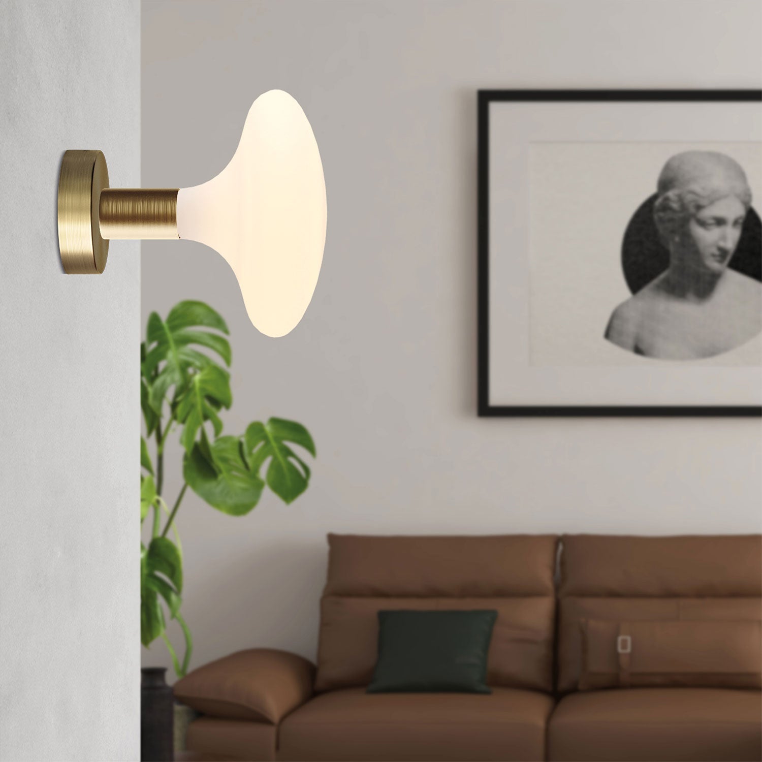 Lampada Fermaluce in metallo con lampadina Idra - Bronzo satinato