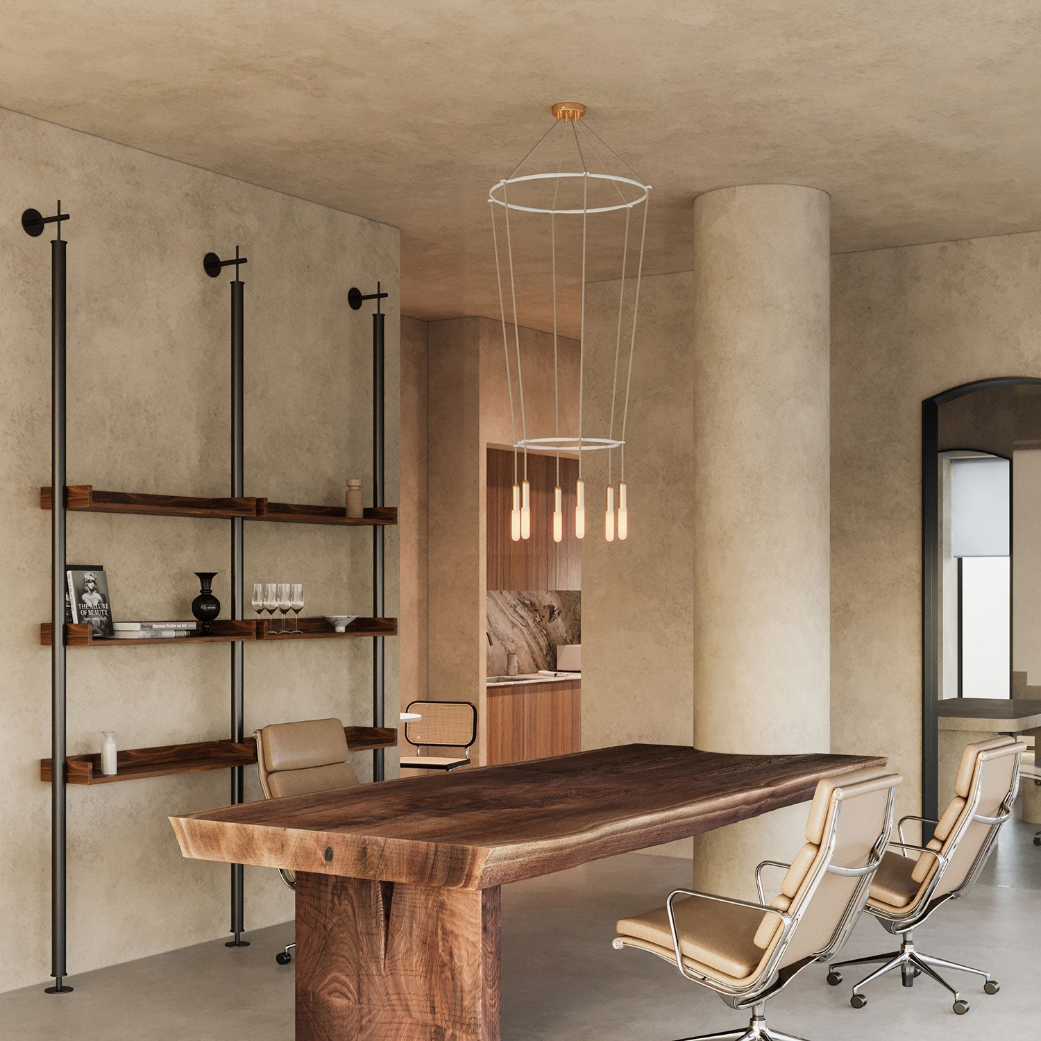 Lampadario 2 Cage a 6 cadute P-Light - Bronzo satinato