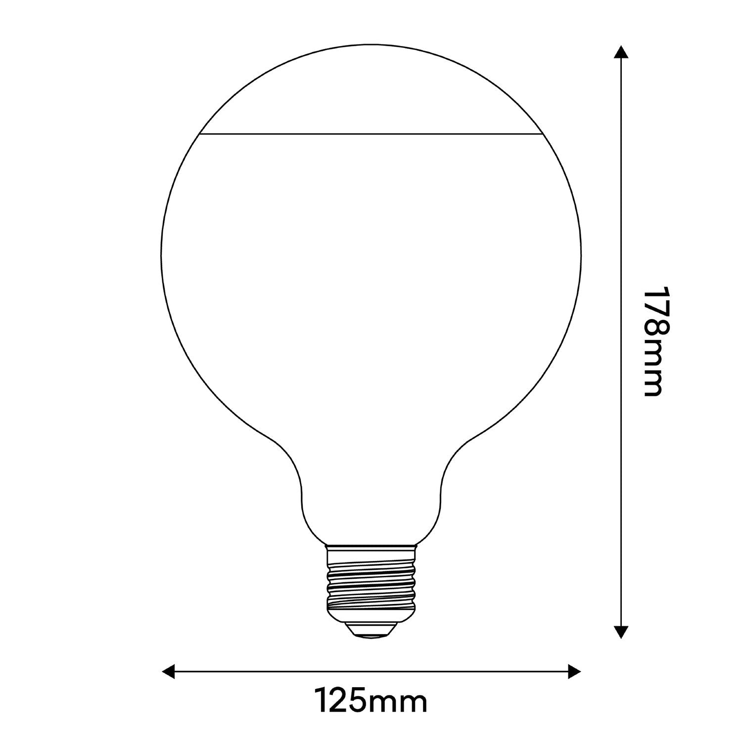 Lampadina LED Lucia G125 4,8W 806Lm E27 2700K Dimmerabile - Giallo