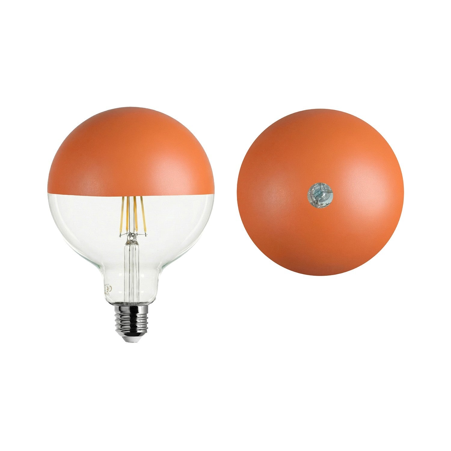 Lampadina LED Maria G125 4,8W 806Lm E27 2700K Dimmerabile - Arancione - Creative Cables