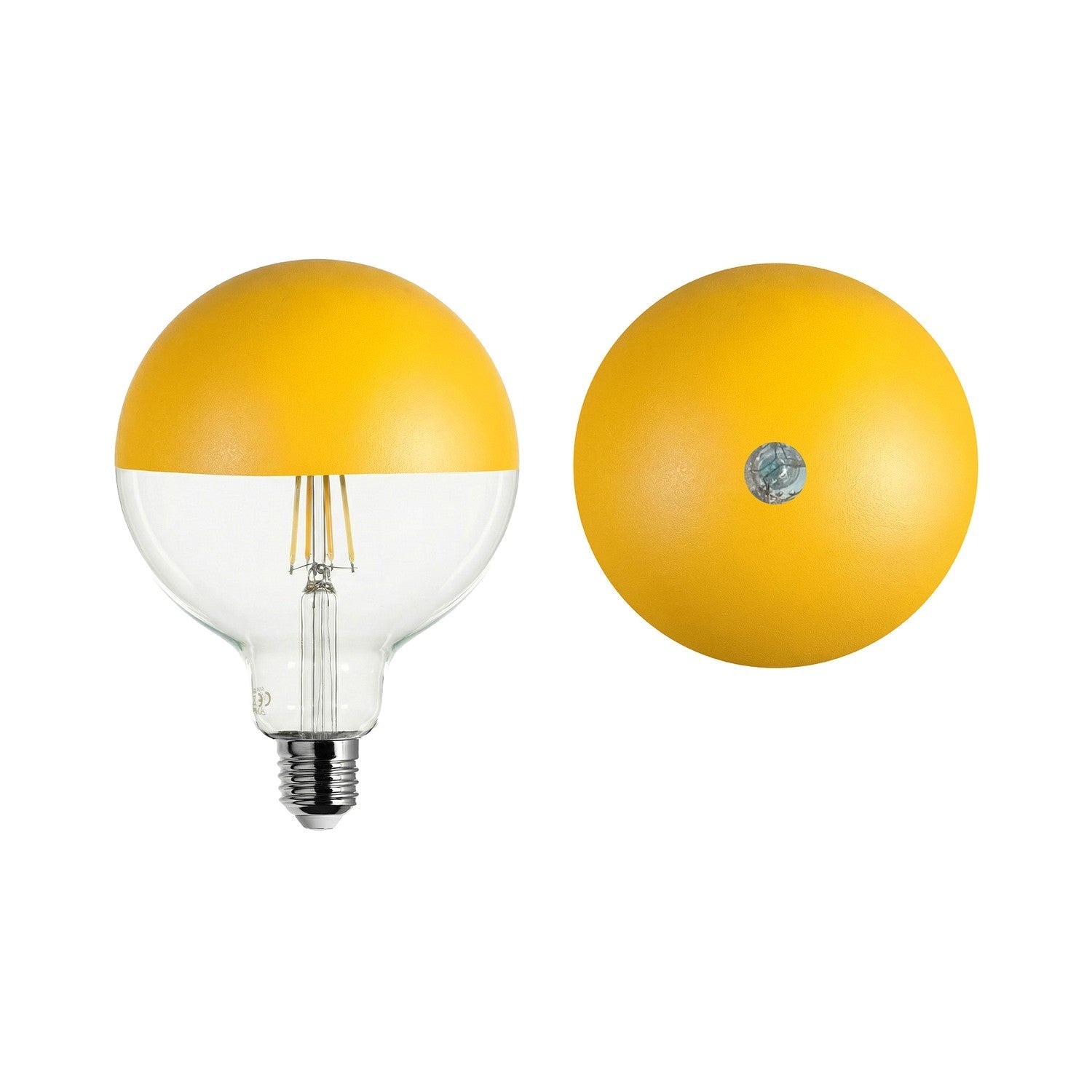 Lampadina LED Maria G125 4,8W 806Lm E27 2700K Dimmerabile - Giallo - Creative Cables