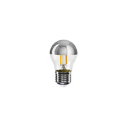 Lampadina LED Mezza Sfera Argento Mini Globo G45 4,8W 380Lm E27 2700K Dimmerabile - A03