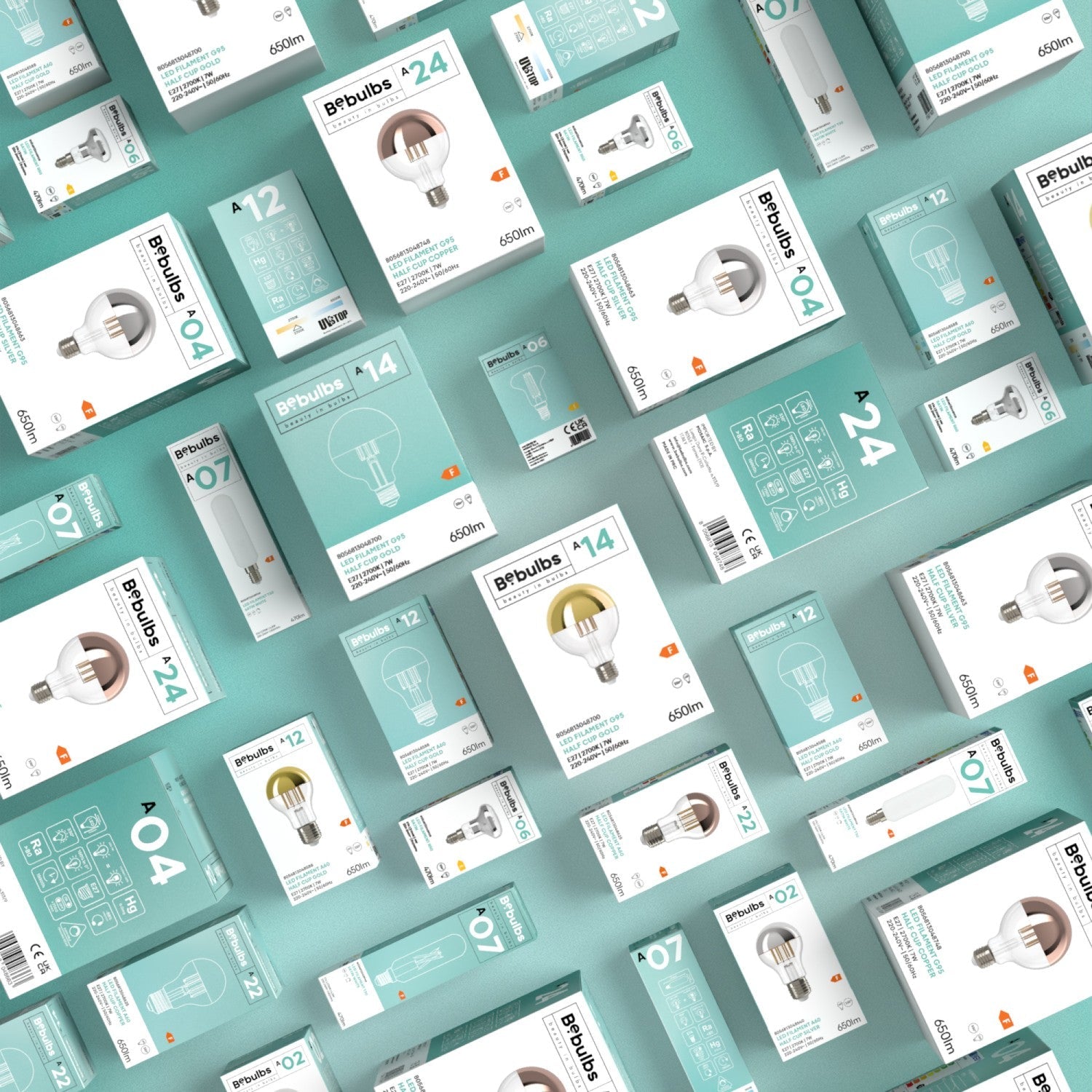 Lampadina LED Mezza Sfera Oro Mini Globo G45 4,8W 380Lm E27 2700K Dimmerabile - A13