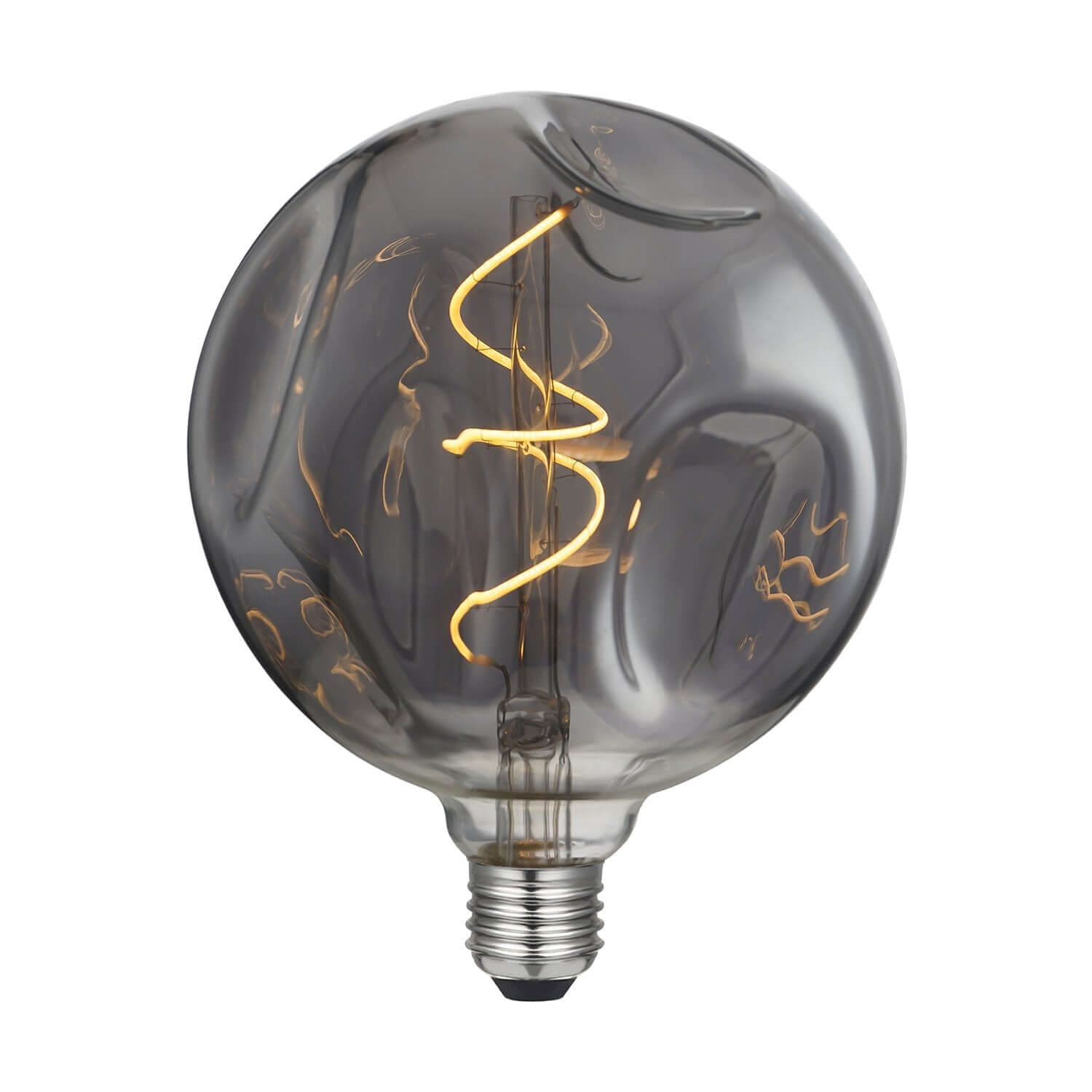 Lampadina LED Smoky Bumped Globo G140 filamento a Spirale 5W 150Lm E27 2000K Dimmerabile