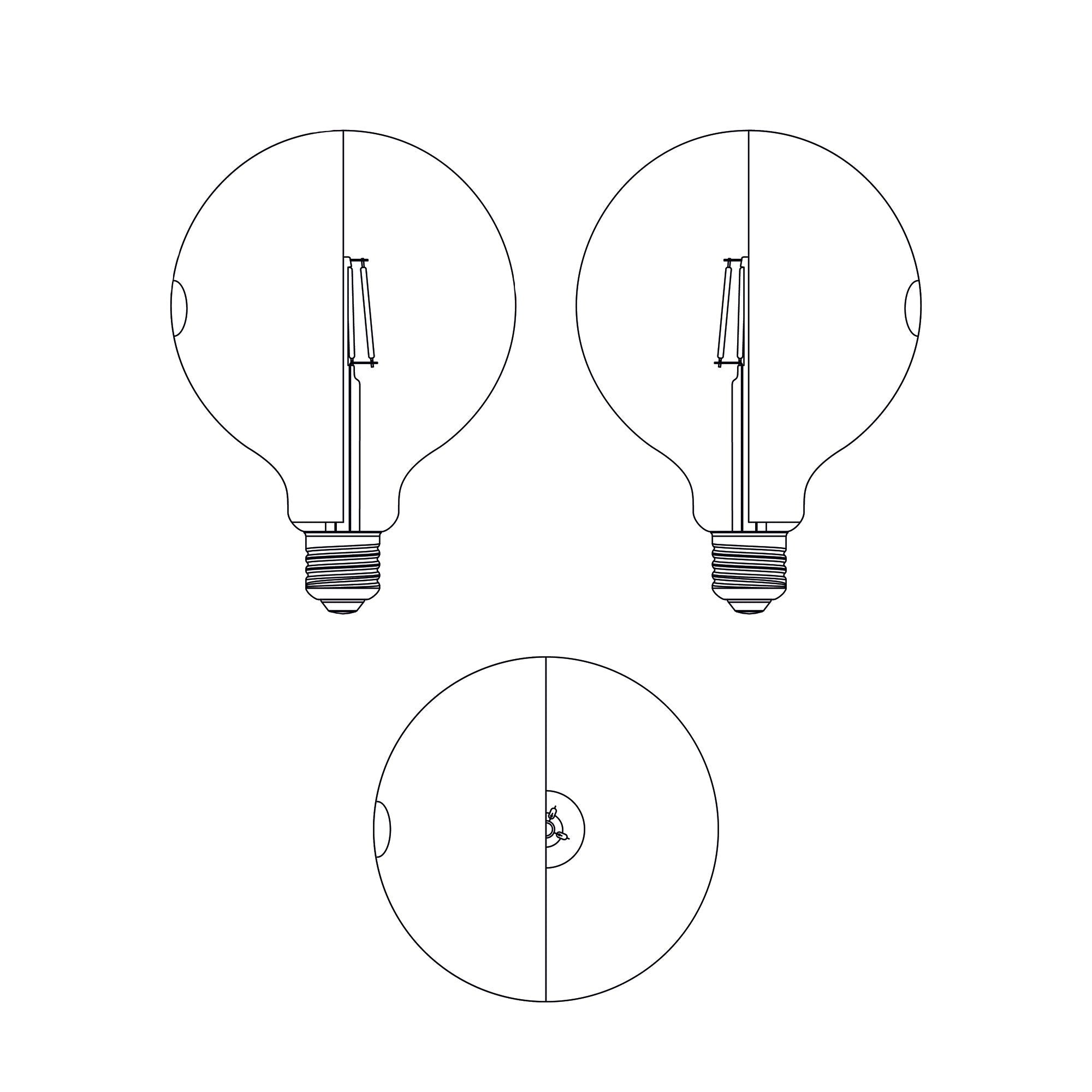 Lampadina LED Talia G125 4,8W 806Lm E27 2700K Dimmerabile - Blu