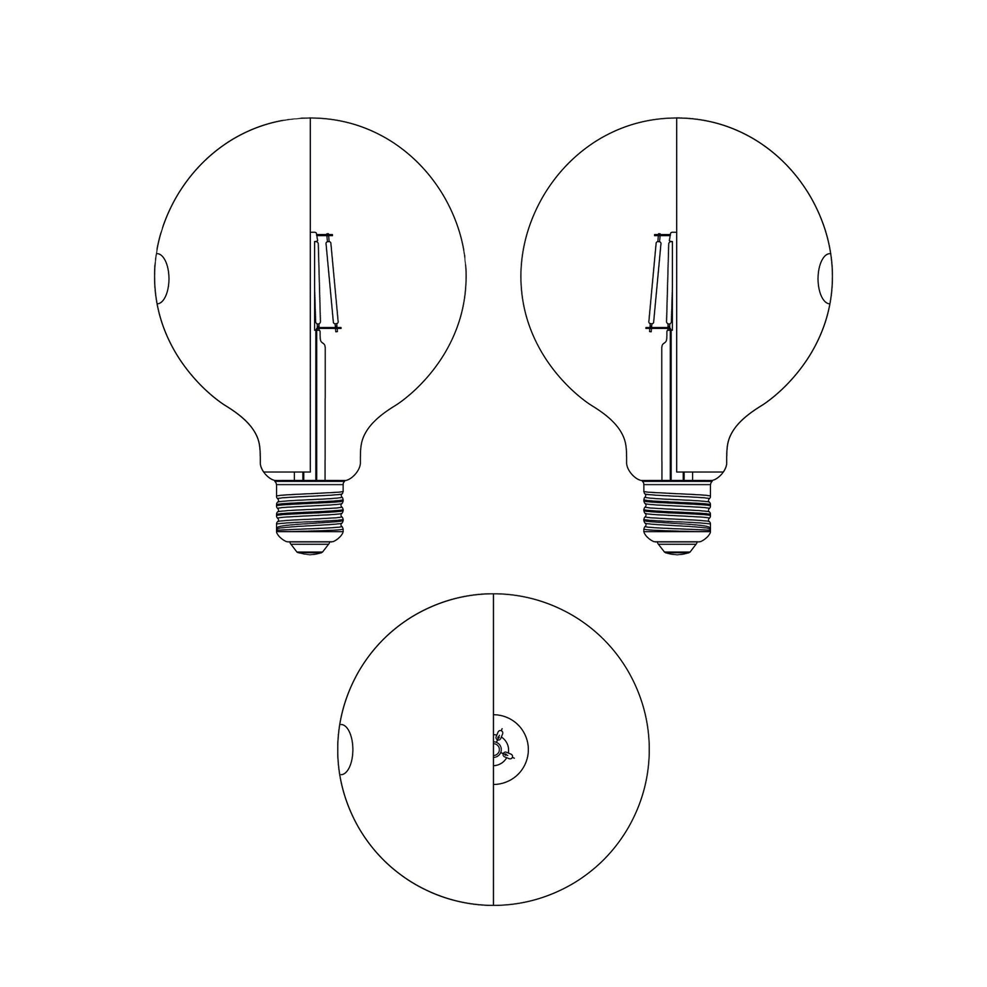 Lampadina LED Talia G125 4,8W 806Lm E27 2700K Dimmerabile - Rosso