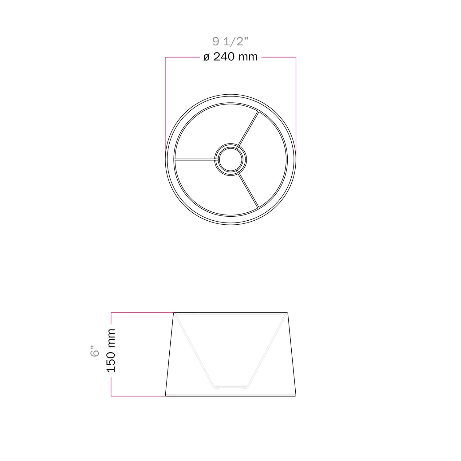 Paralume Athena con attacco E27 per lampada da tavolo - Made in Italy - Teletta azzurro severo