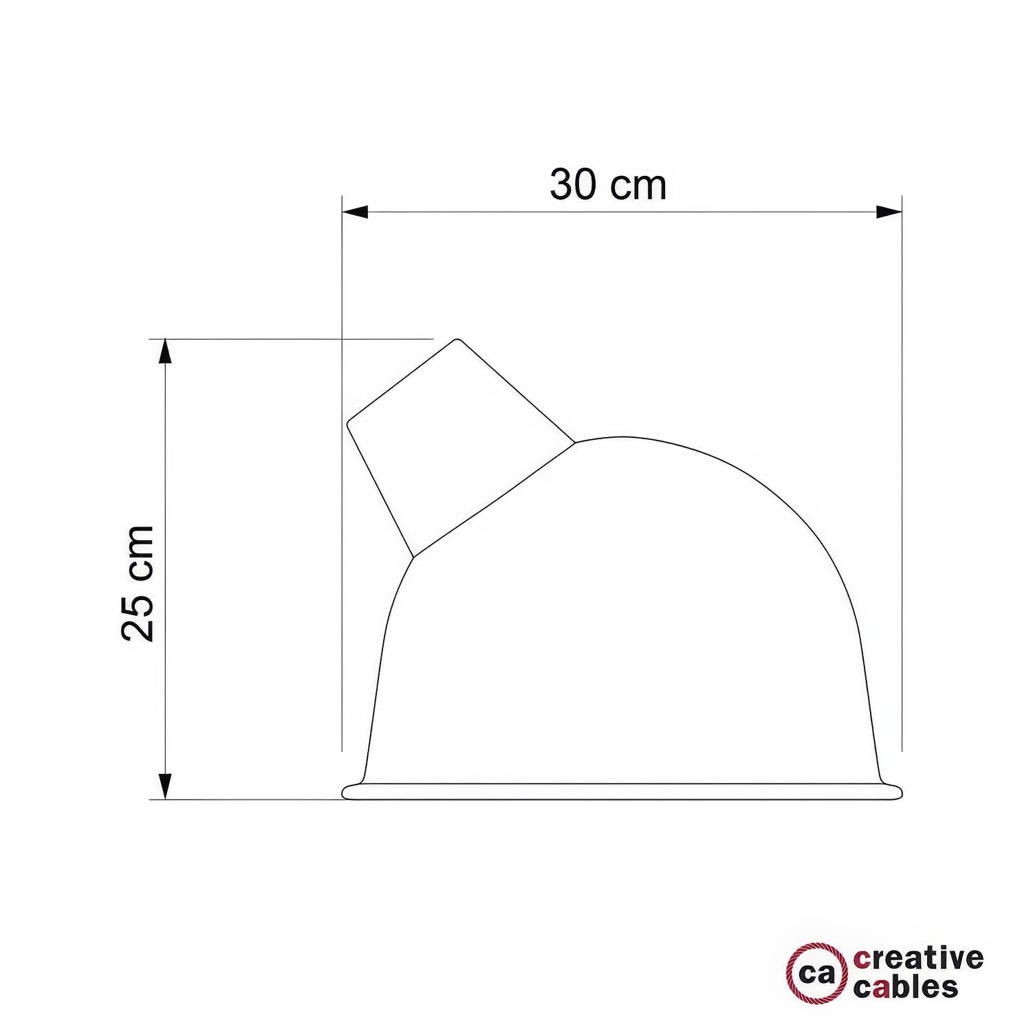Paralume Broadway in metallo smaltato con attacco E27 - Nero - Creative Cables