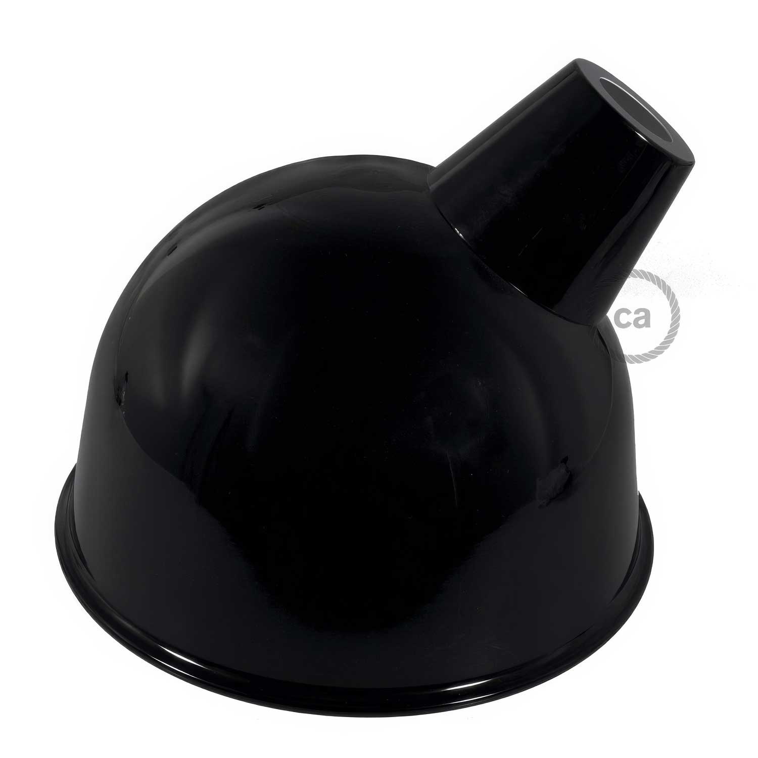 Paralume Broadway in metallo smaltato con attacco E27 - Nero - Creative Cables