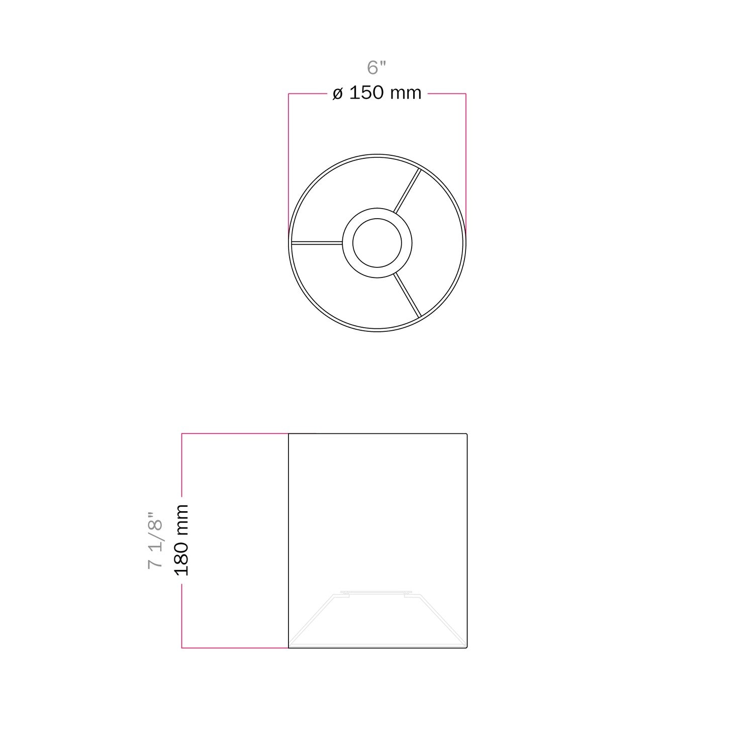 Paralume Cilindro in tessuto con attacco E27 - 100% Made in Italy - Camelot marrone