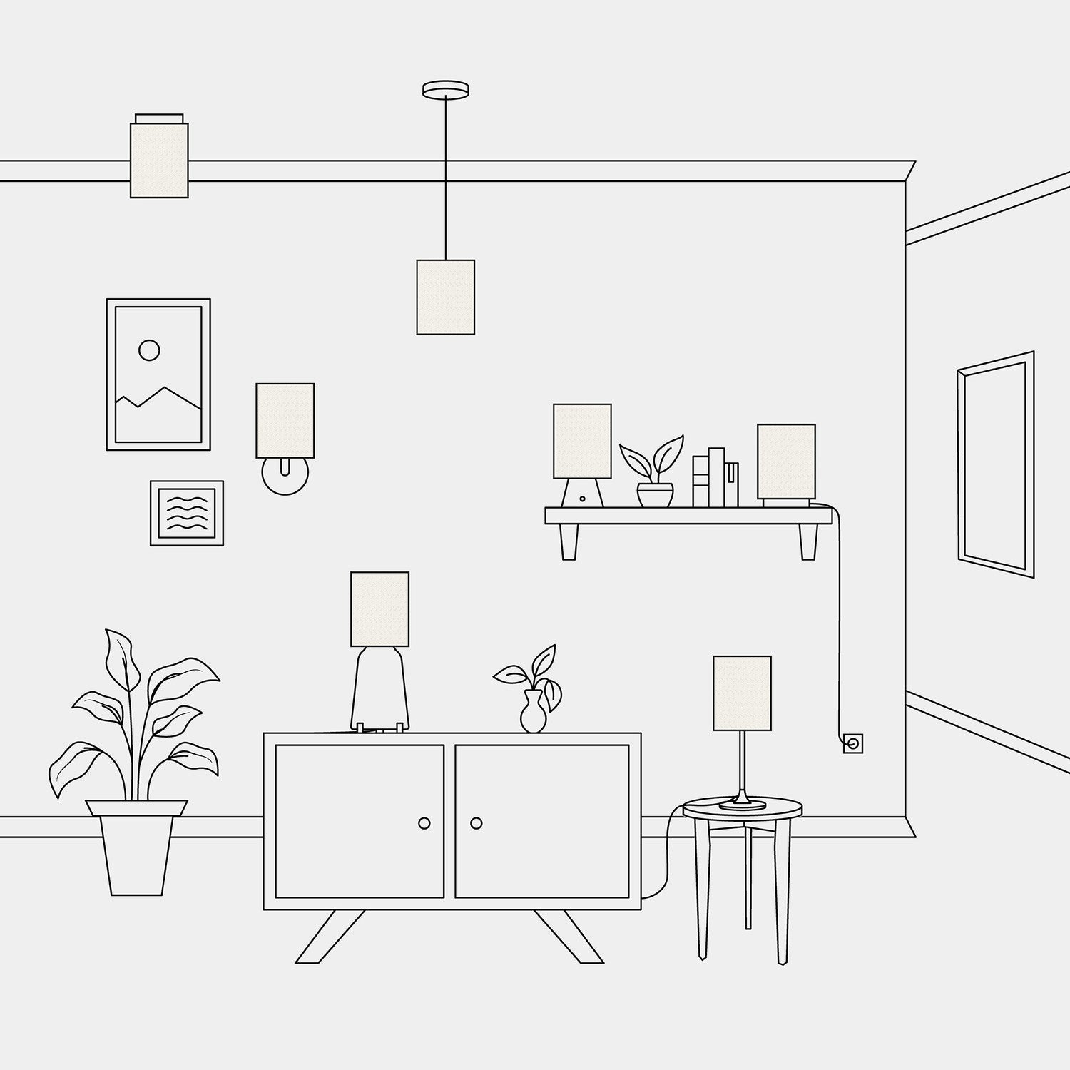 Paralume Cilindro S in tessuto con attacco E27 - Made in Italy - Juta Chiara