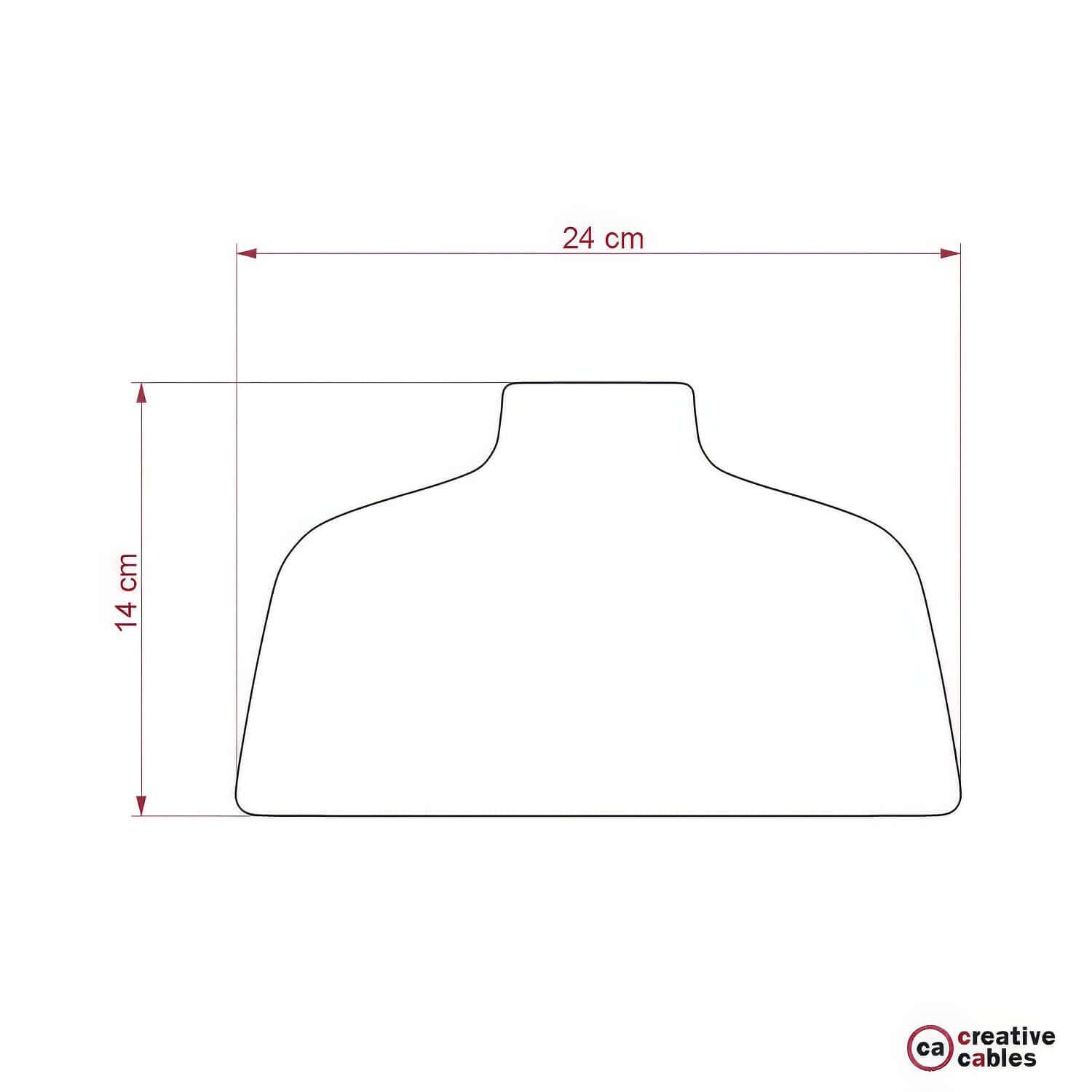 Paralume Coppa in ceramica, collezione Materia - Made in Italy - Avion striato