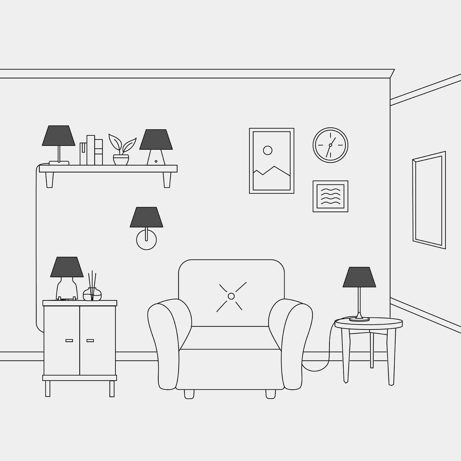 Paralume Impero con attacco E27 per lampada da tavolo o applique - Made in Italy - Teletta antracite