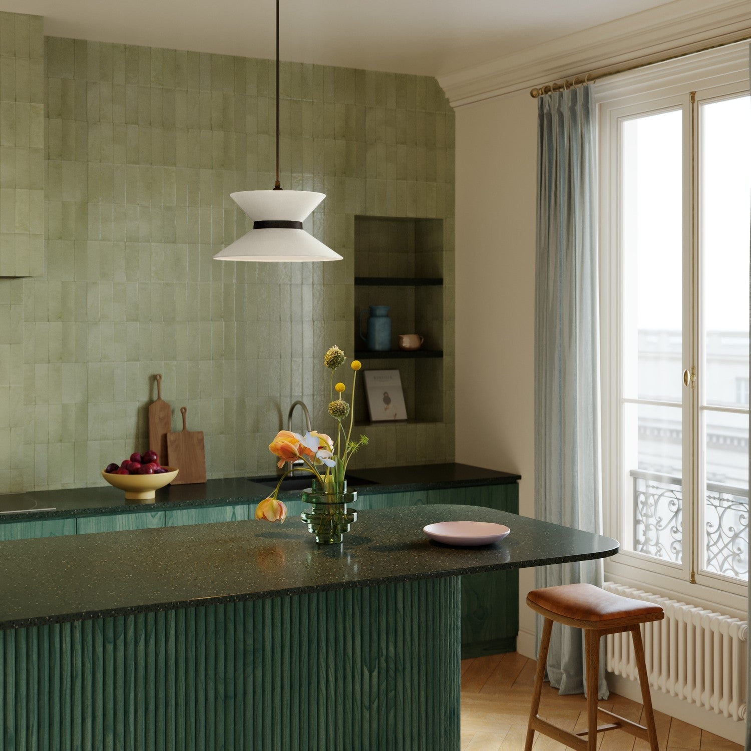 Paralume in tessuto Clessidra Arenal sabbia - Made in Italy Teletta antracite