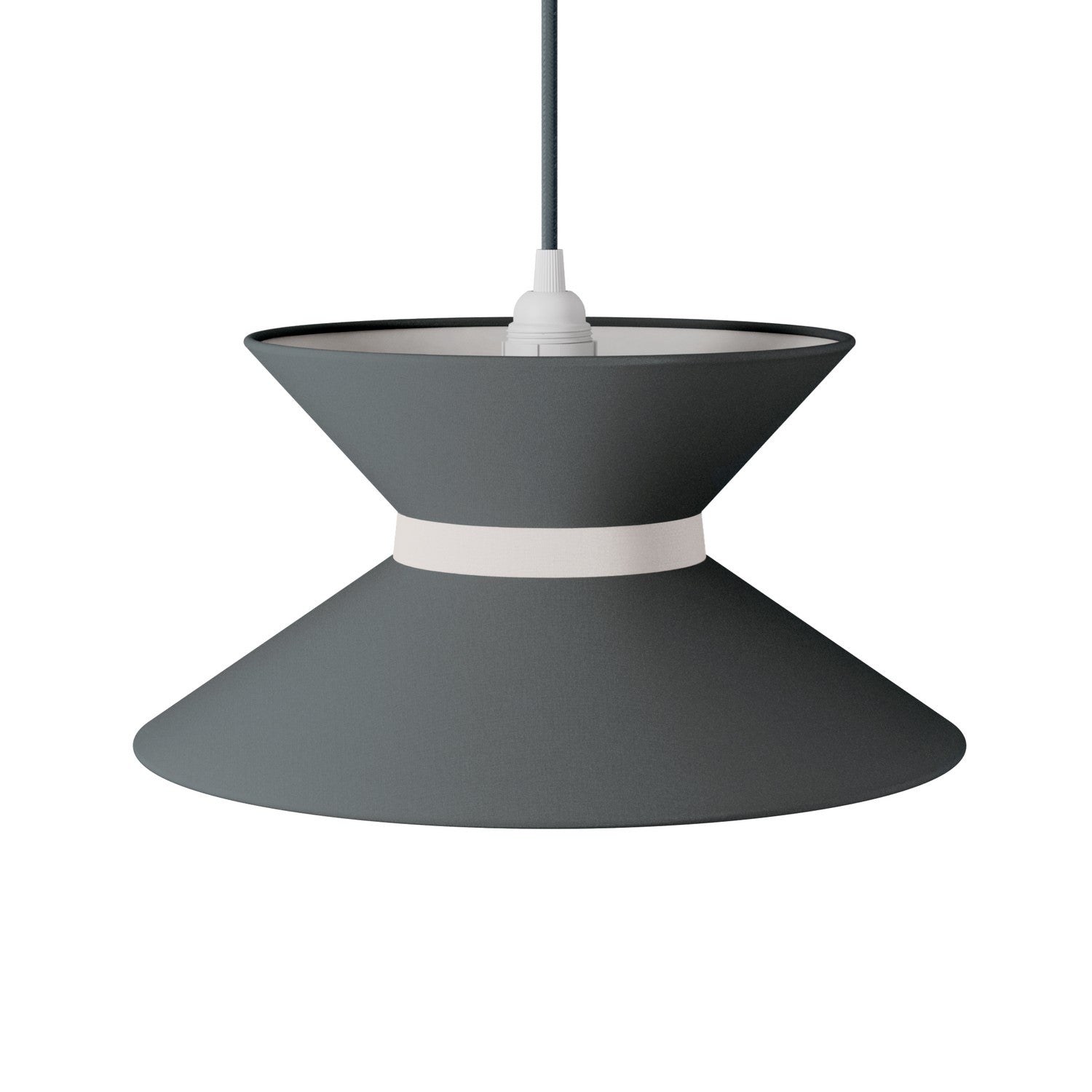 Paralume in tessuto Clessidra Teletta grigio scuro - Made in Italy Arenal sabbia