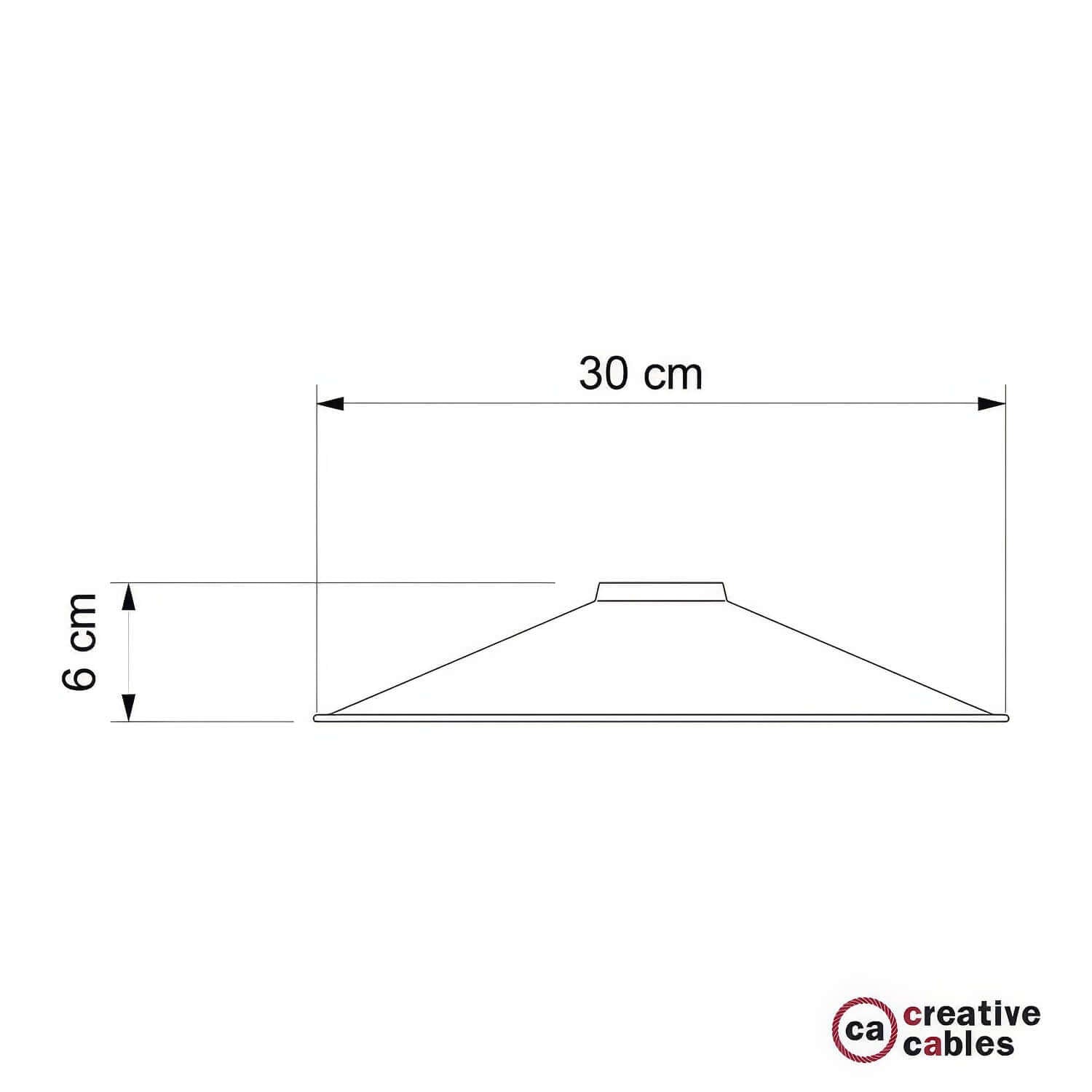 Paralume Swing in metallo smaltato per portalampada E27 - Nero interno Nero