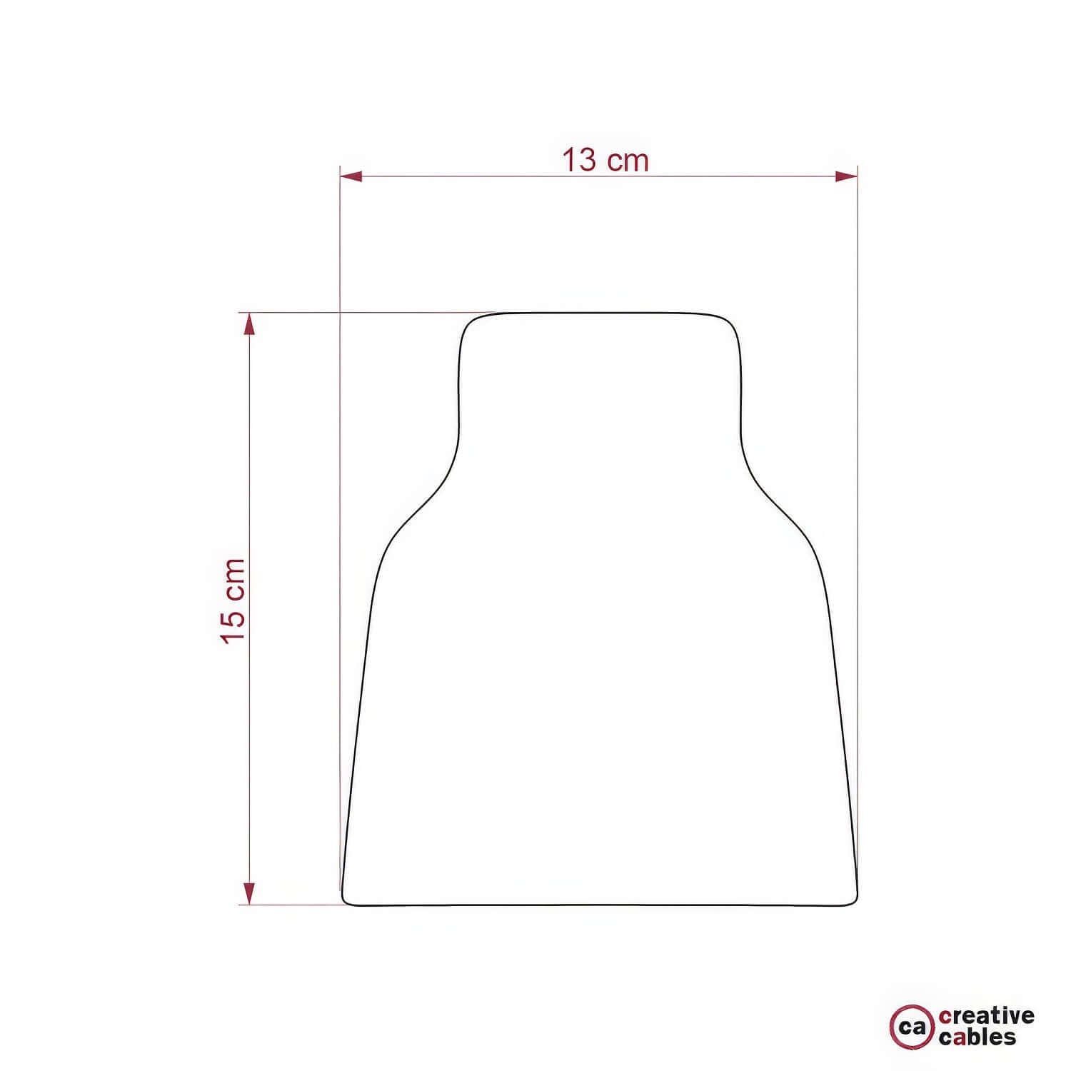 Paralume Vaso in ceramica, collezione Materia - Made in Italy - Corallo striato