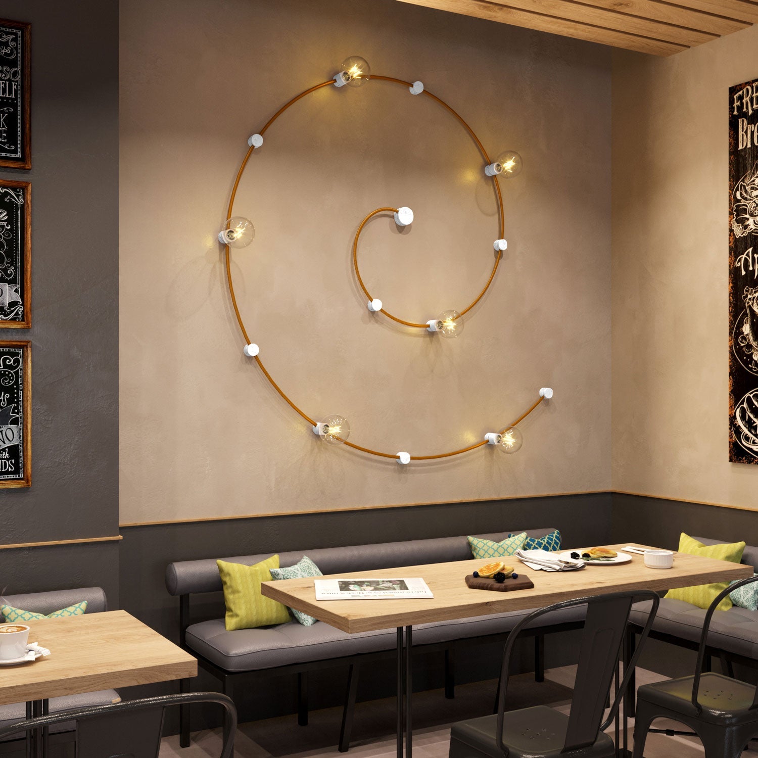 Passacavo in legno per cavo per catenaria e sistema Filé. Made in Italy - Bianco