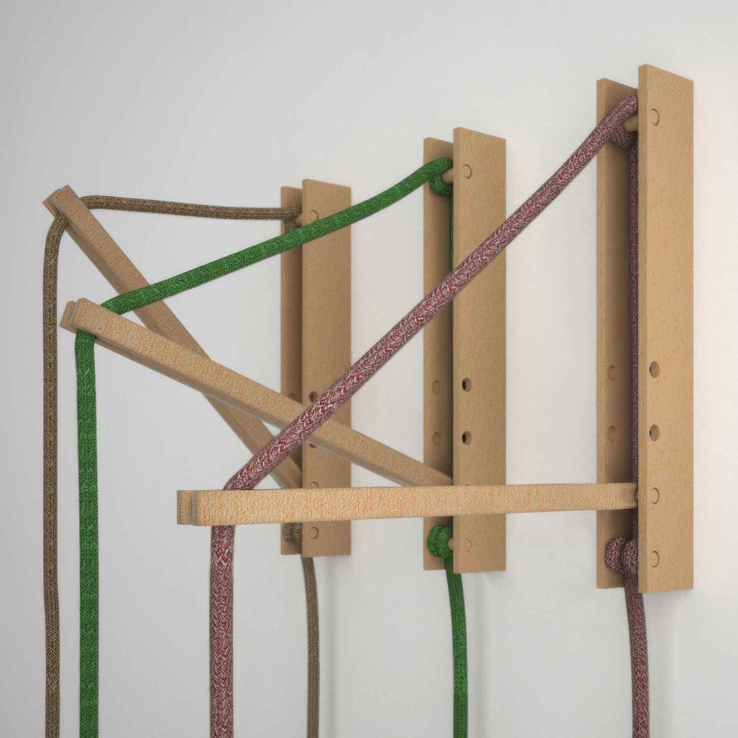 Pinocchio, supporto a muro regolabile in legno per lampade a sospensione - Neutro