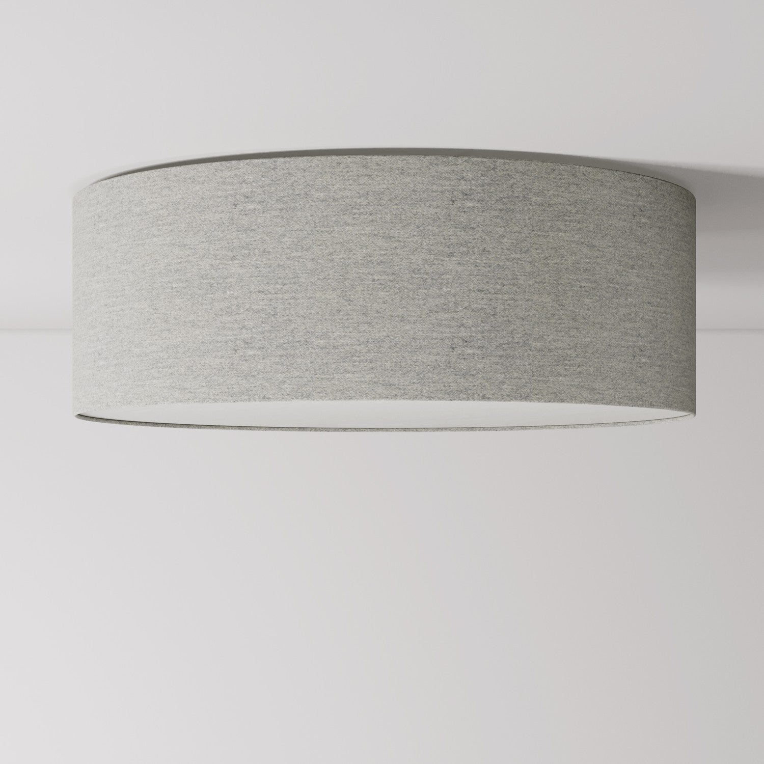 Plafoniera in tessuto Large - Made in Italy - Lana Grigio Chiaro