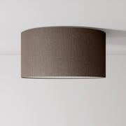 Plafoniera in tessuto Medium Camelot marrone - Made in Italy