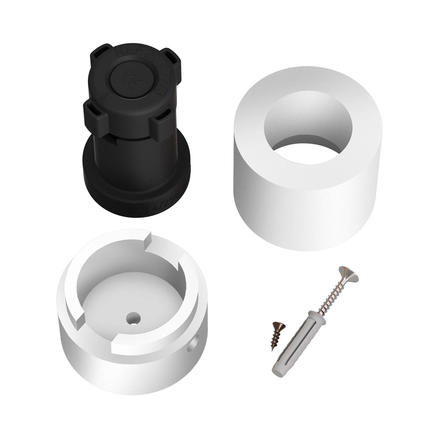 Portalampada in legno per cavo per catenaria e sistema Filé. Made in Italy - Bianco