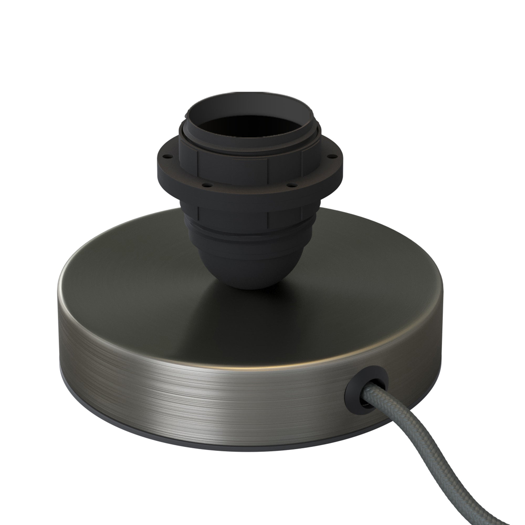 Posaluce per paralume - Lampada da tavolo in metallo - Titanio satinato