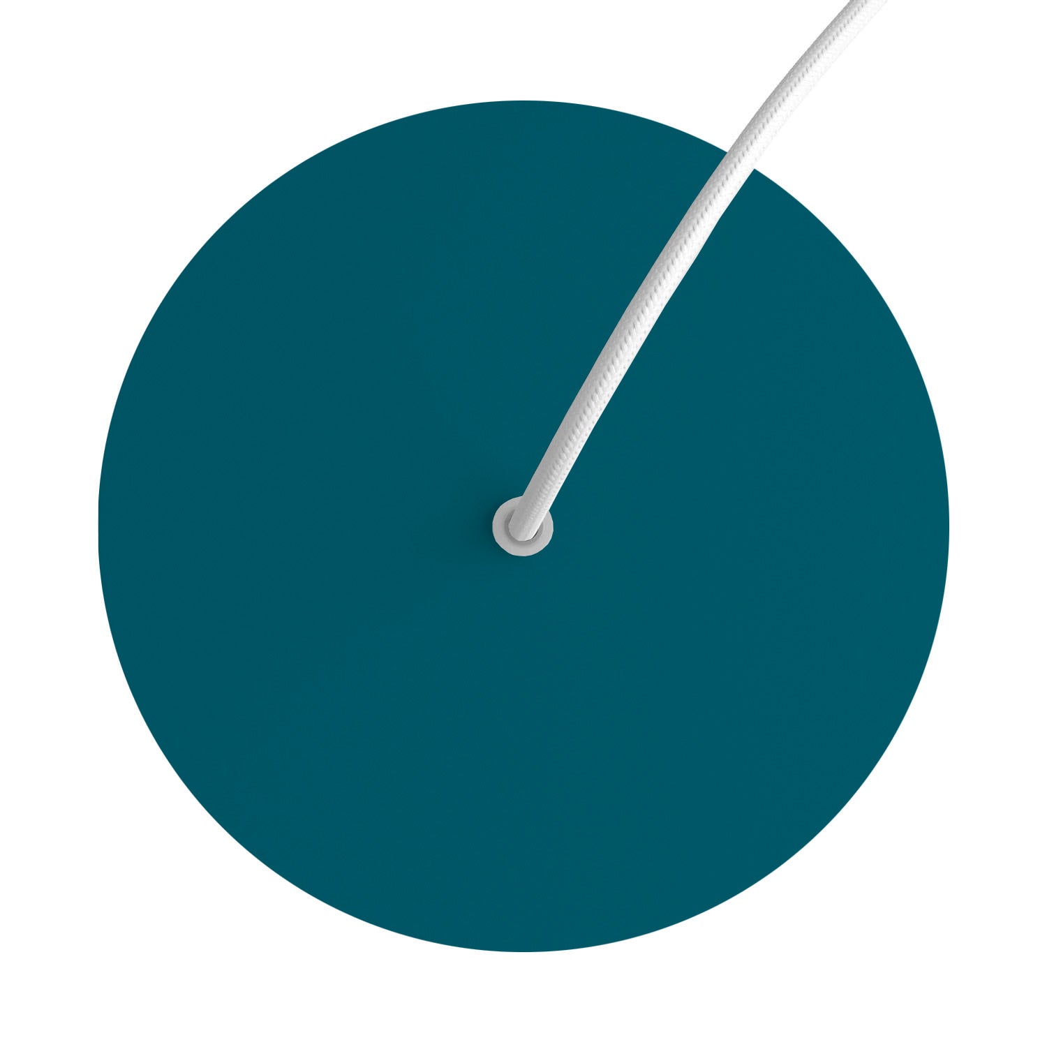 Rosone Rose-One rotondo, diametro 200 mm con 1 foro e 4 fori laterali - Petrolio Bianco