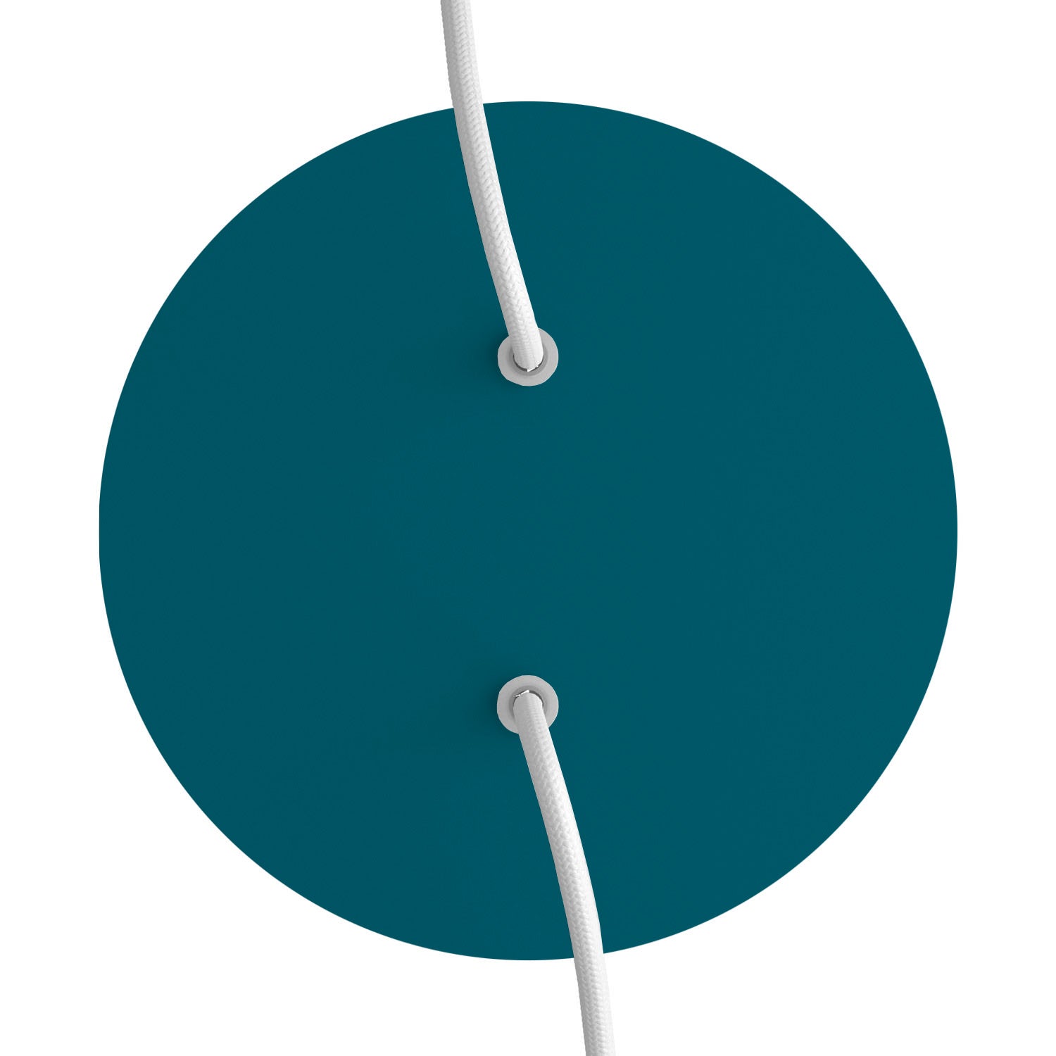 Rosone Rose-One rotondo, diametro 200 mm con 2 fori e 4 fori laterali - Petrolio Bianco