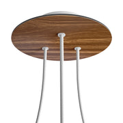 Rosone Rose-One rotondo, diametro 200 mm con 3 fori e 4 fori laterali - Legno Bianco