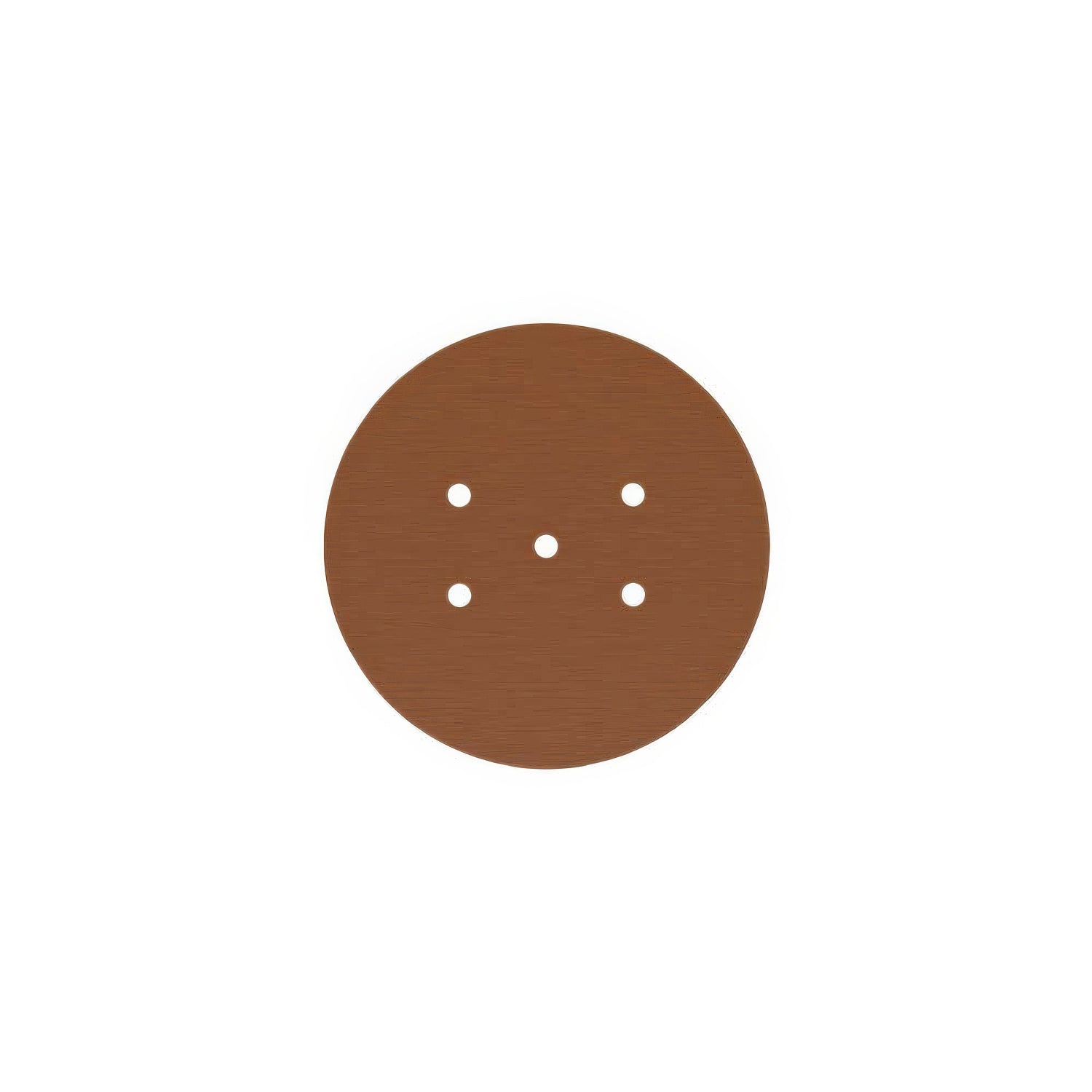 Rosone Rose-One rotondo, diametro 200 mm con 5 fori e 4 fori laterali - Dibond Rame satinato Bianco