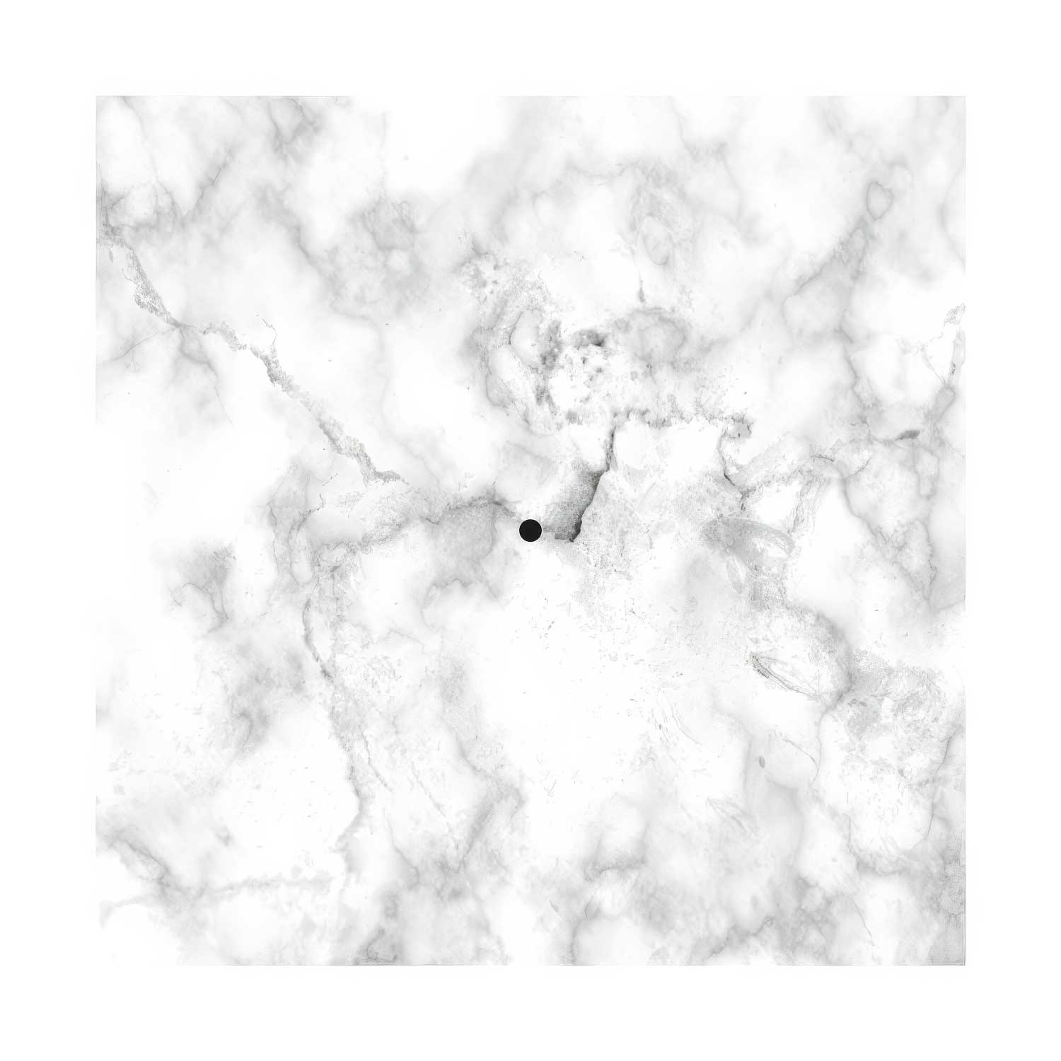 Rosone XXL Rose-One quadrato, 400 mm con 1 foro e 4 fori laterali - Marmo Carrara Bianco