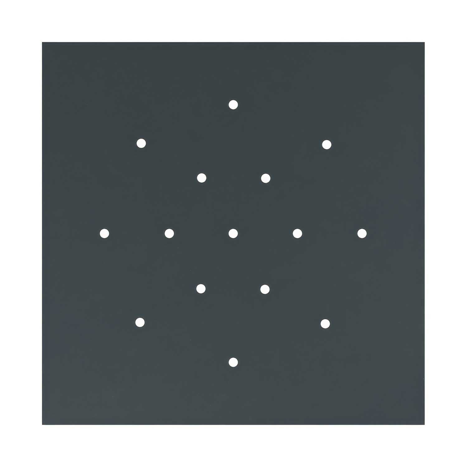 Rosone XXL Rose-One quadrato, 400 mm con 15 fori e 4 fori laterali - Antracite Bianco