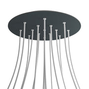 Rosone XXL Rose-One rotondo, diametro 400 mm con 15 fori e 4 fori laterali - Antracite Bianco