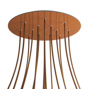 Rosone XXL Rose-One rotondo, diametro 400 mm con 15 fori e 4 fori laterali - Dibond Rame satinato Bianco