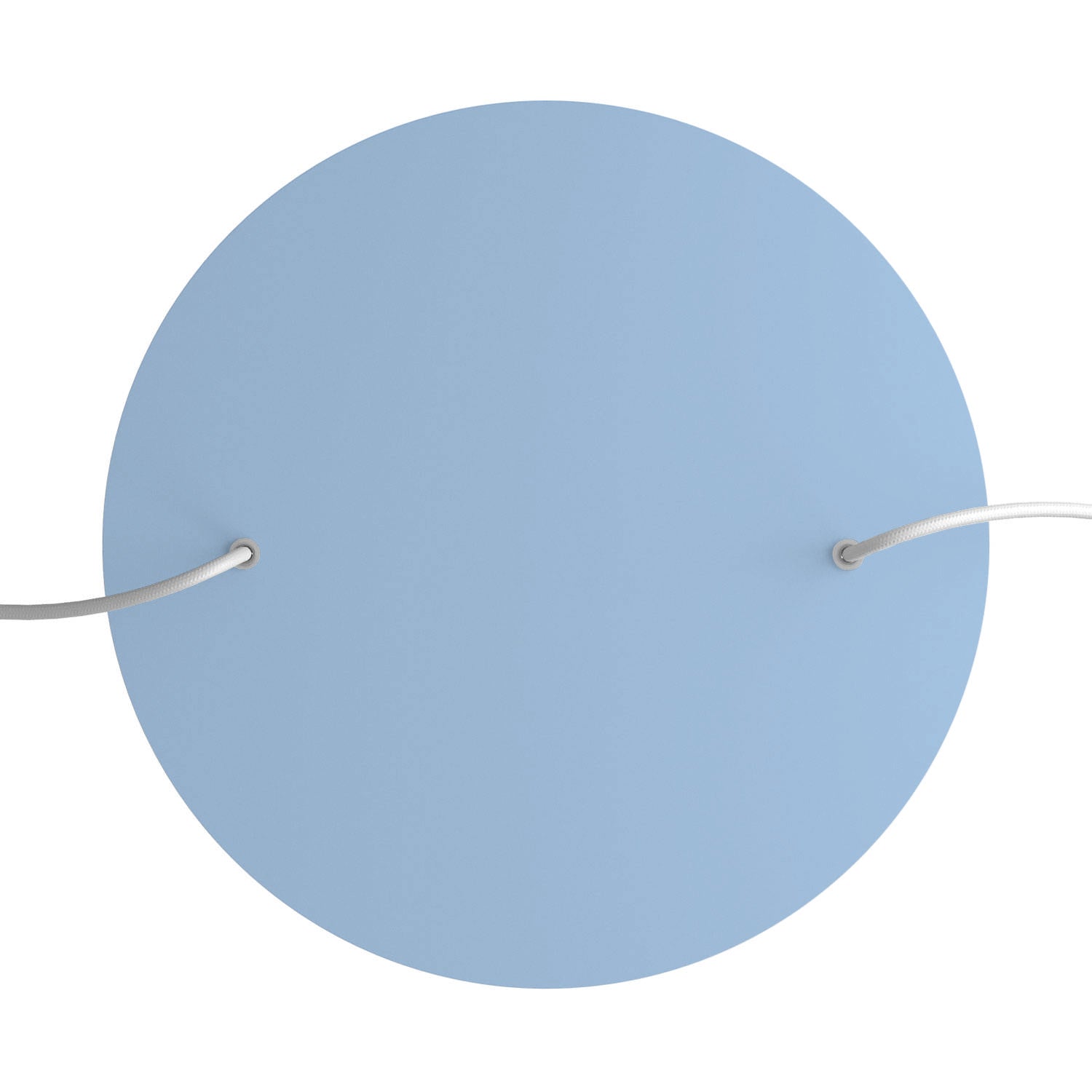 Rosone XXL Rose-One rotondo, diametro 400 mm con 2 fori e 4 fori laterali - Blu carta da zucchero Bianco