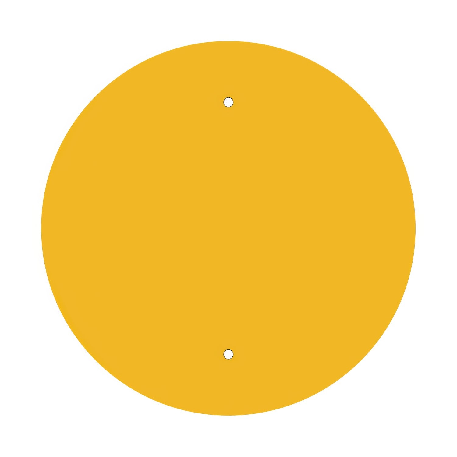 Rosone XXL Rose-One rotondo, diametro 400 mm con 2 fori e 4 fori laterali - Mostarda Bianco