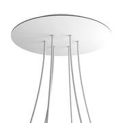 Rosone XXL Rose-One rotondo, diametro 400 mm con 6 fori e 4 fori laterali - Bianco opaco Bianco