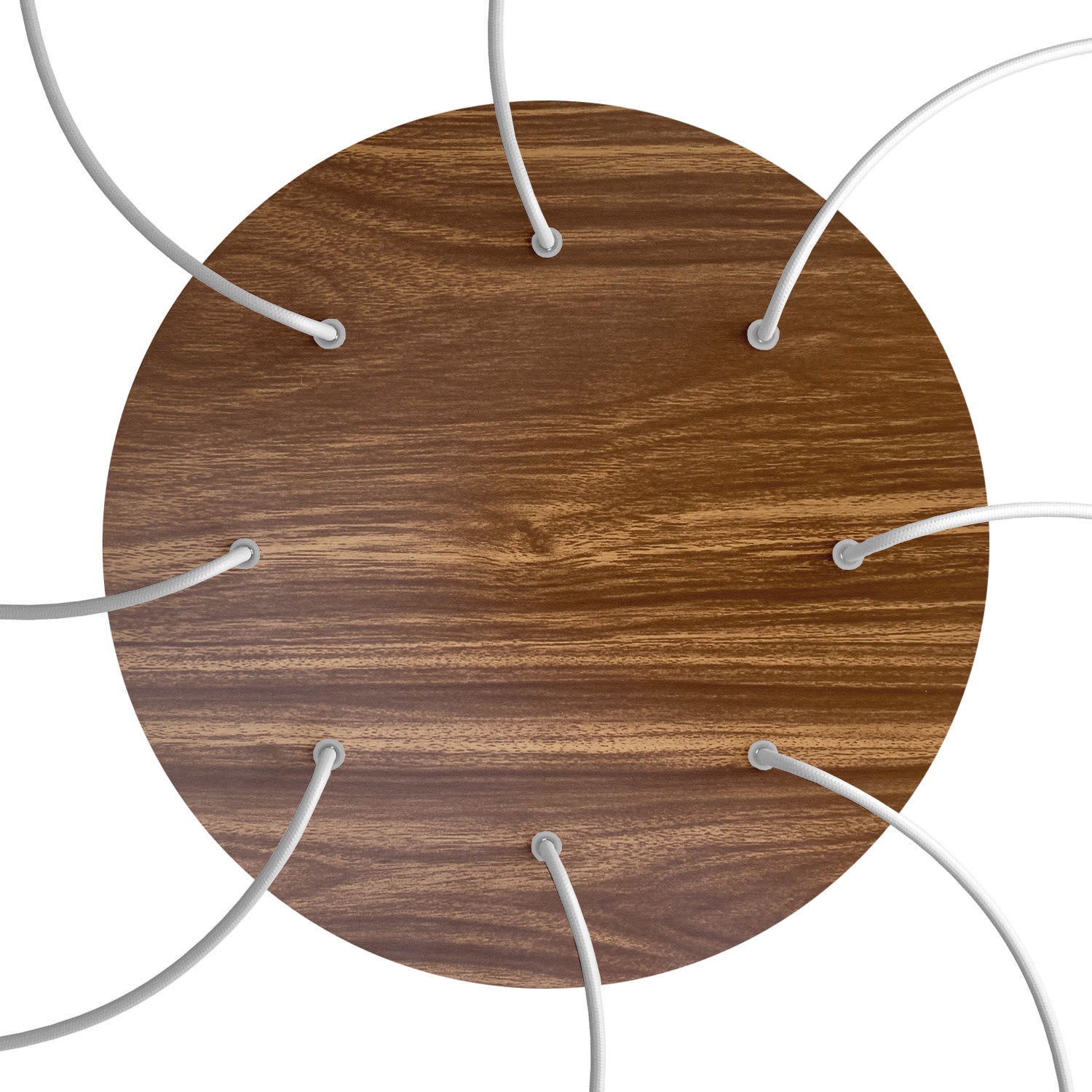 Rosone XXL Rose - One rotondo, diametro 400 mm con 8 fori e 4 fori laterali - Legno - Creative Cables