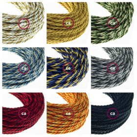 Nové stočené textilné káble v klasických farebných kombináciách a nové tienidlá 1000 fori.